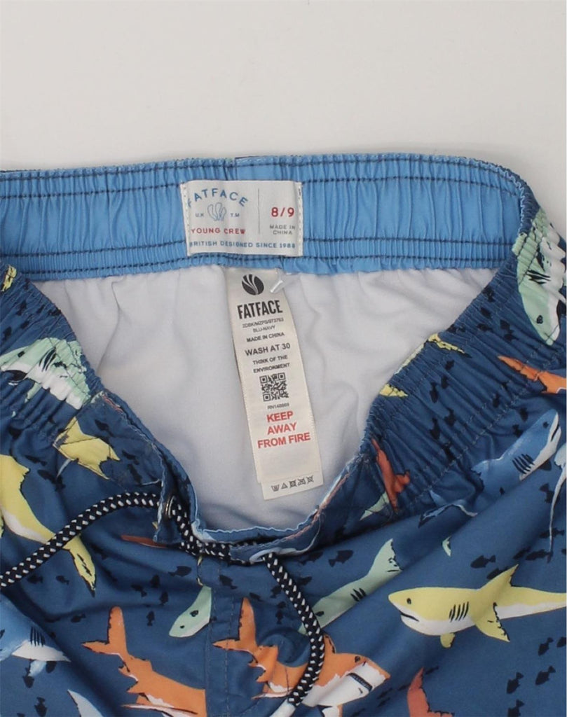 FAT FACE Girls Swimming Shorts 8-9 Years Blue Animal Print Nautical | Vintage Fat Face | Thrift | Second-Hand Fat Face | Used Clothing | Messina Hembry 