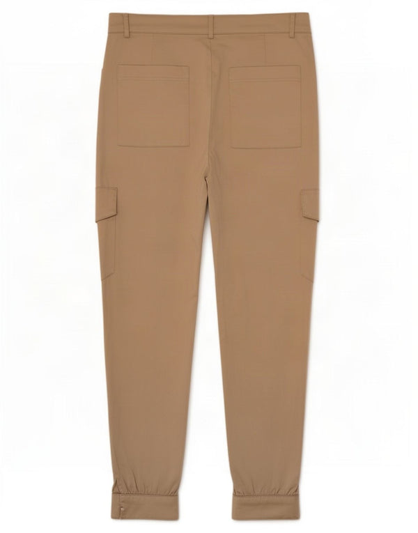 Zara Womens High Waist Joggers Cargo Trousers Small W26 L27 Beige