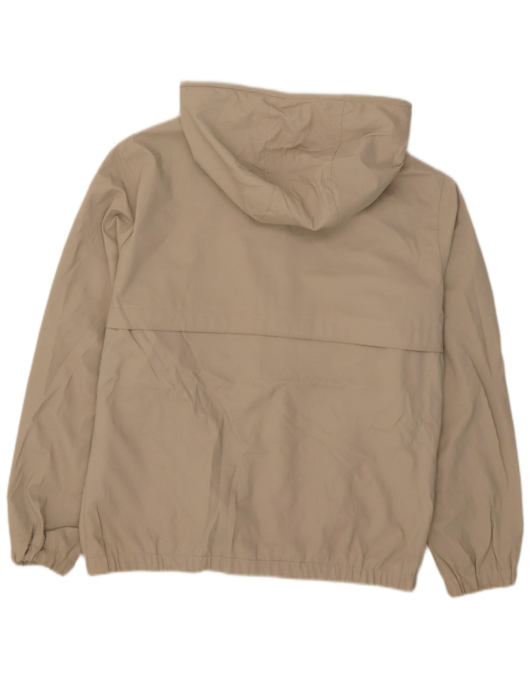 Zara Mens Hooded Bomber Jacket UK 38 Medium Beige Polyethylene