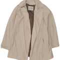 Zara Womens Open Trench Coat UK 16 Large Off White