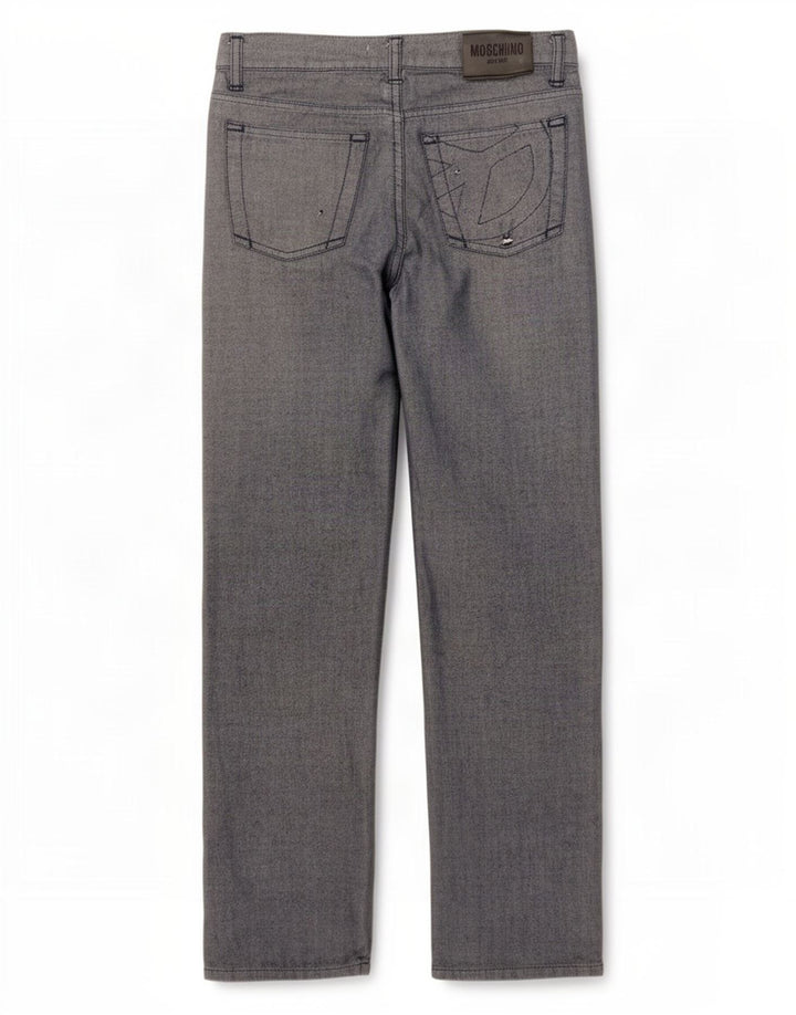 Moschino Womens Straight Jeans W30 L30 Grey