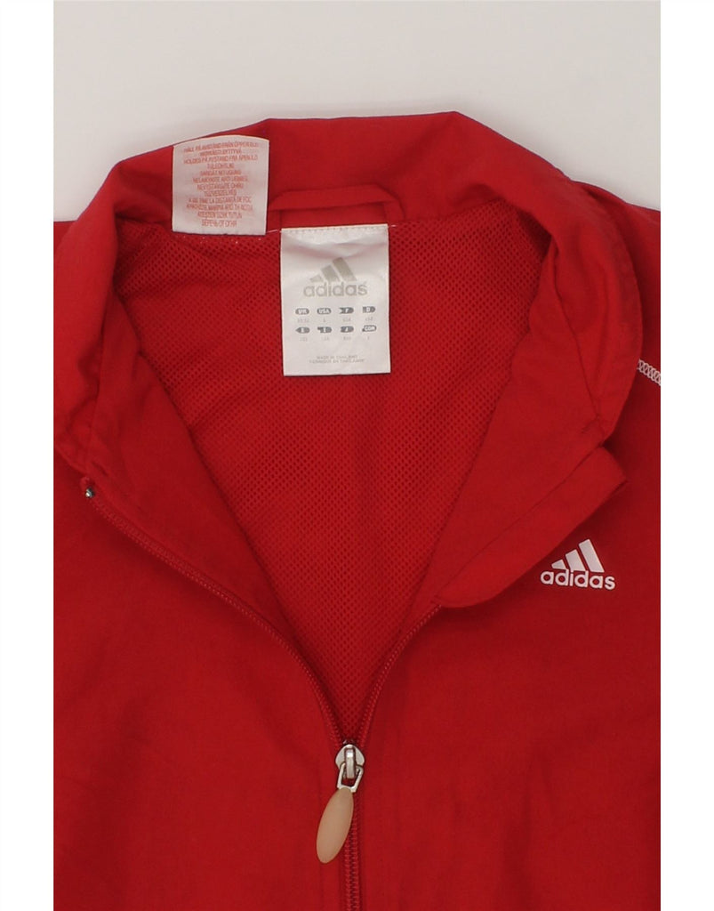 ADIDAS Girls Tracksuit Top Jacket 11-12 Years Red Polyester | Vintage Adidas | Thrift | Second-Hand Adidas | Used Clothing | Messina Hembry 