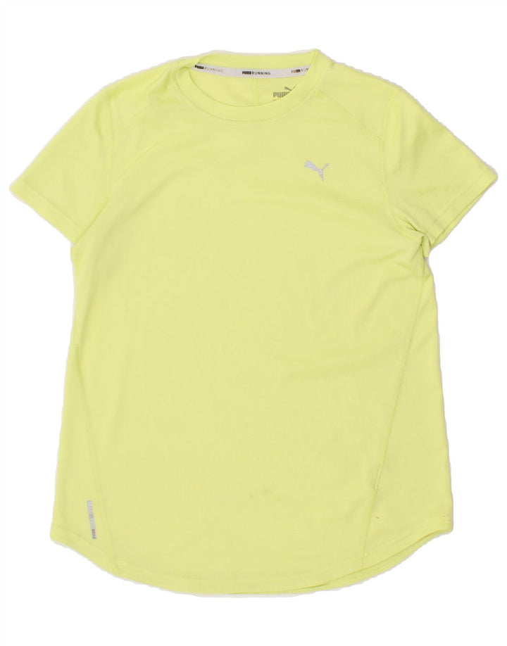 PUMA Womens T-Shirt Top UK 14 Medium Yellow Vintage Puma and Second-Hand Puma from Messina Hembry 