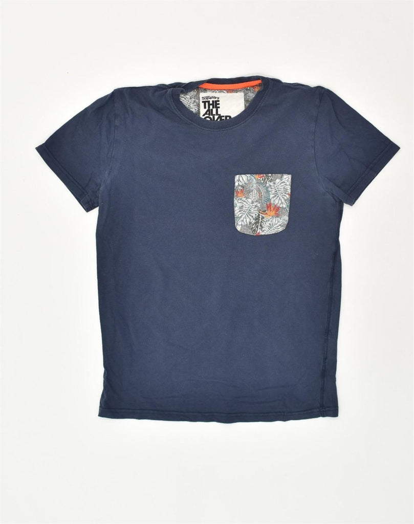 SUPERDRY Mens T-Shirt Top Small Navy Blue Cotton | Vintage Superdry | Thrift | Second-Hand Superdry | Used Clothing | Messina Hembry 