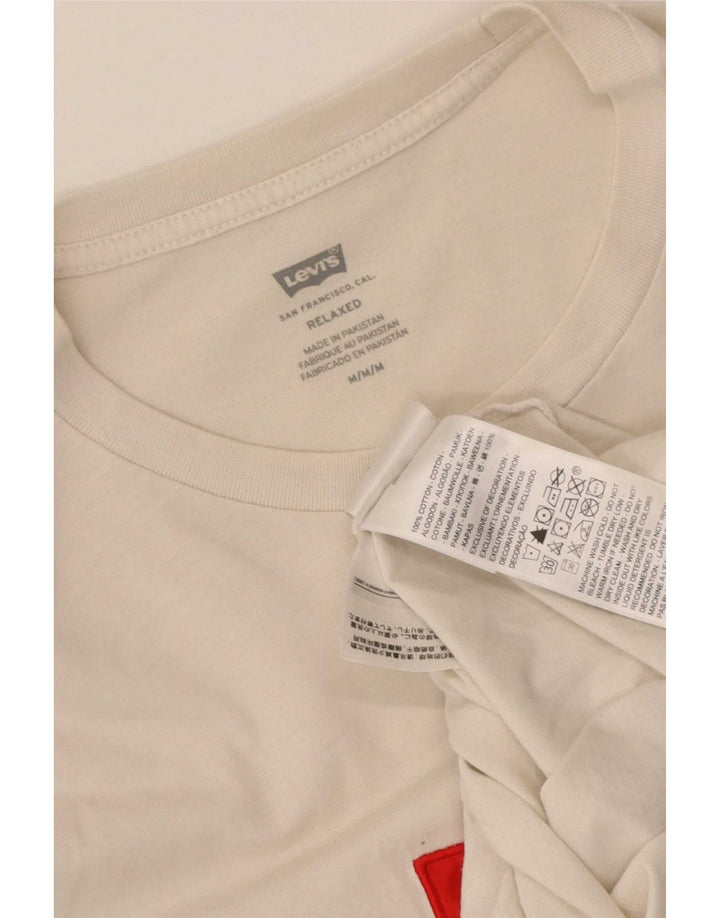 Levi's Mens Relaxed Graphic T-Shirt Top Medium White Cotton