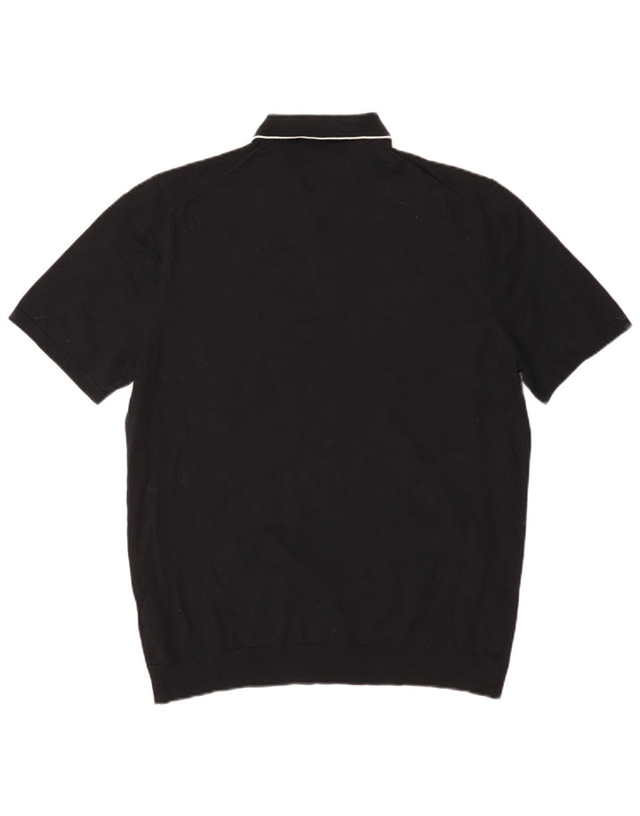 Marks & Spencer Mens Polo Shirt Large Black Cotton