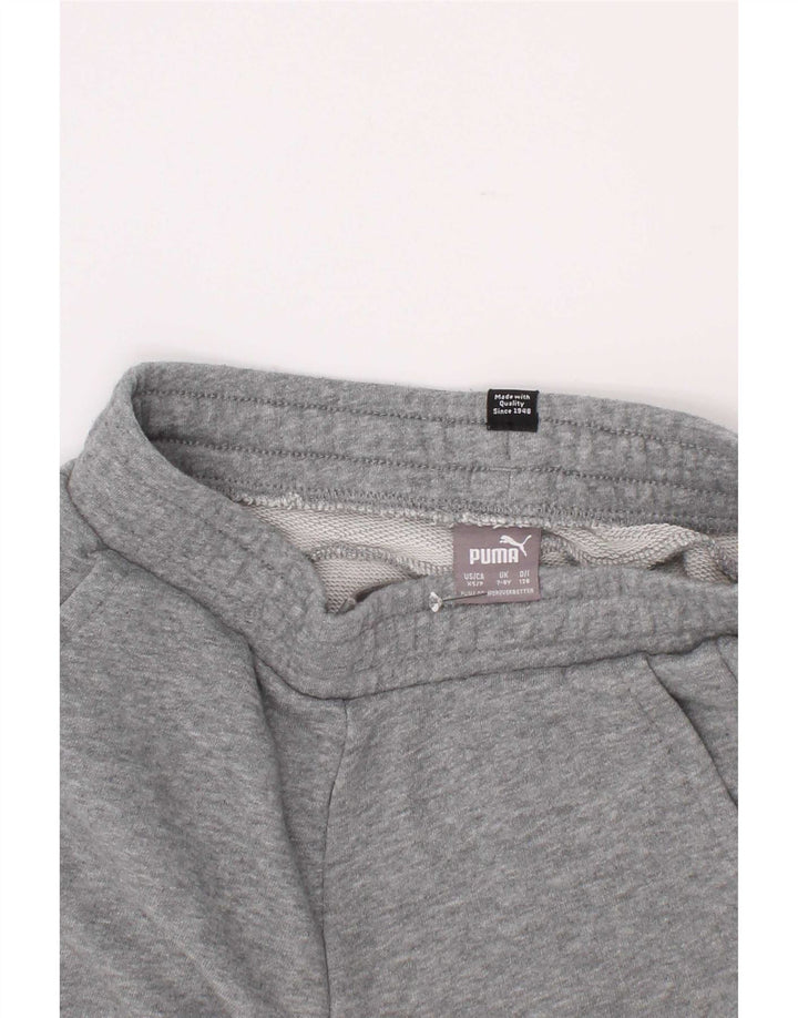 Puma Boys Sport Shorts 7-8 Years Grey Flecked Cotton