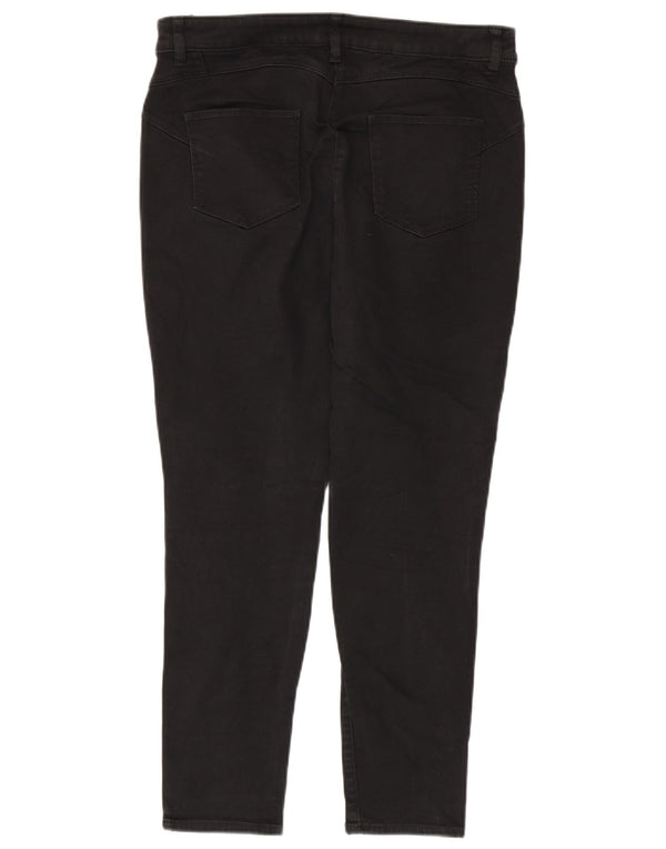Marks & Spencer Womens Skinny Jeans UK 14 Large W34 L27 Black Cotton