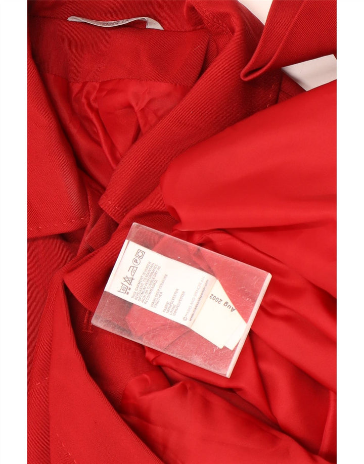 Marks & Spencer Womens Overcoat UK 8 Small Red Polyester