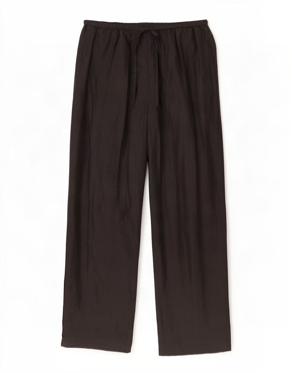 Monsoon Womens Loose Fit Casual Trousers UK 12 Medium W32 L30 Black Silk