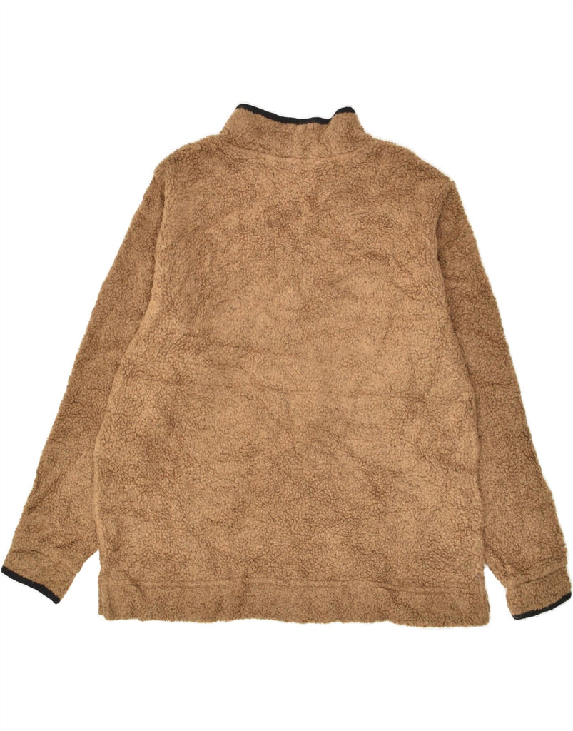 L.L.BEAN Womens Fleece Jumper UK 14 Medium Brown Polyester | Vintage L.L.Bean | Thrift | Second-Hand L.L.Bean | Used Clothing | Messina Hembry 