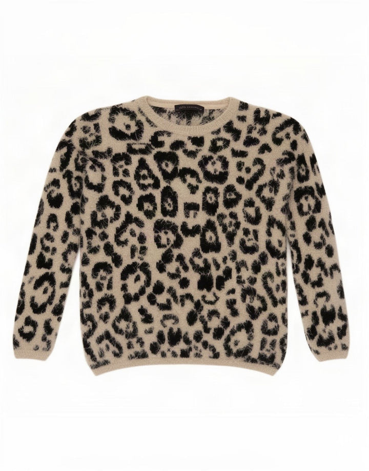 Marks & Spencer Womens Crew Neck Jumper Sweater UK 8 Small Beige