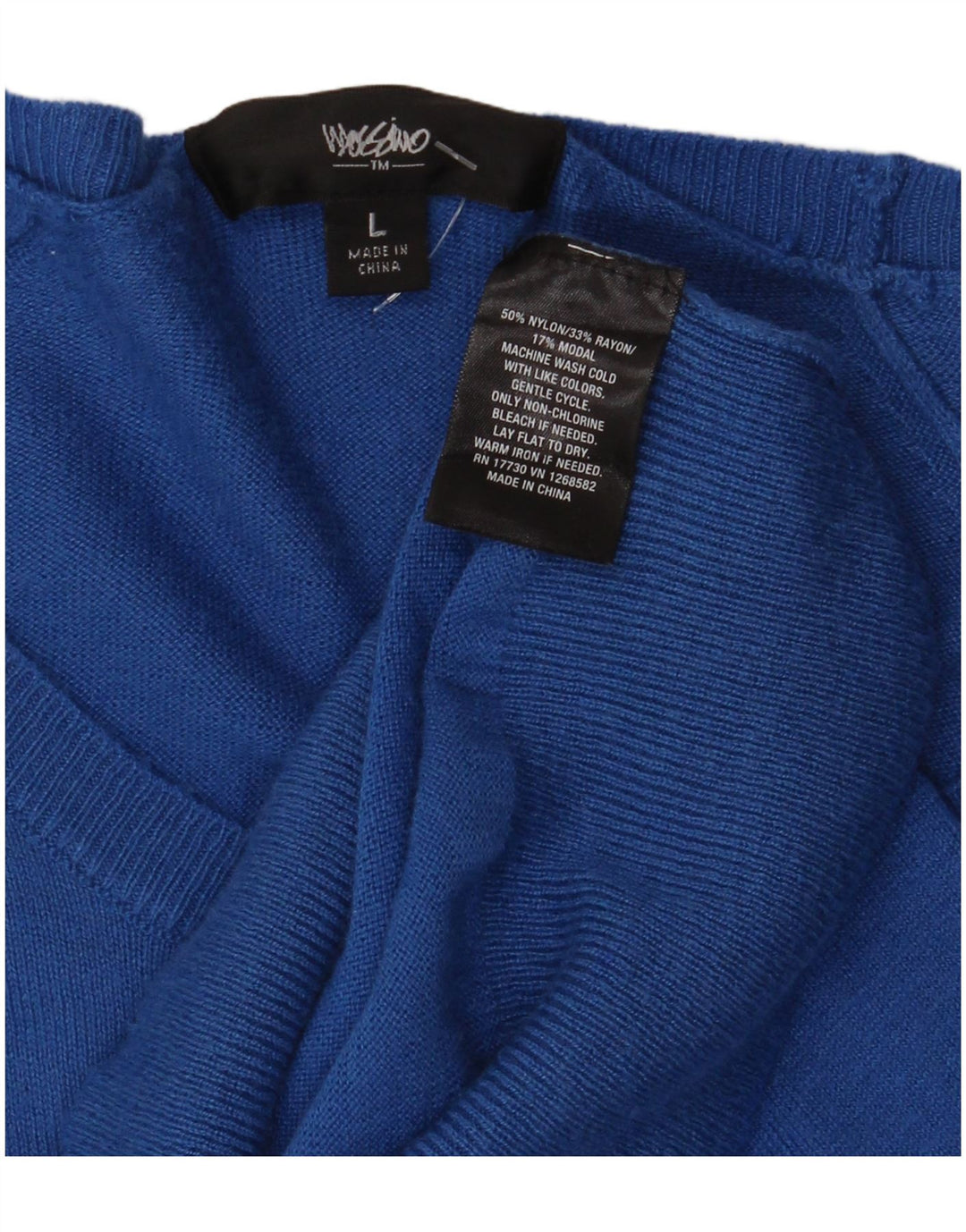 MOSSIMO Womens Boat Neck Jumper Sweater UK 14 Large Blue Nylon