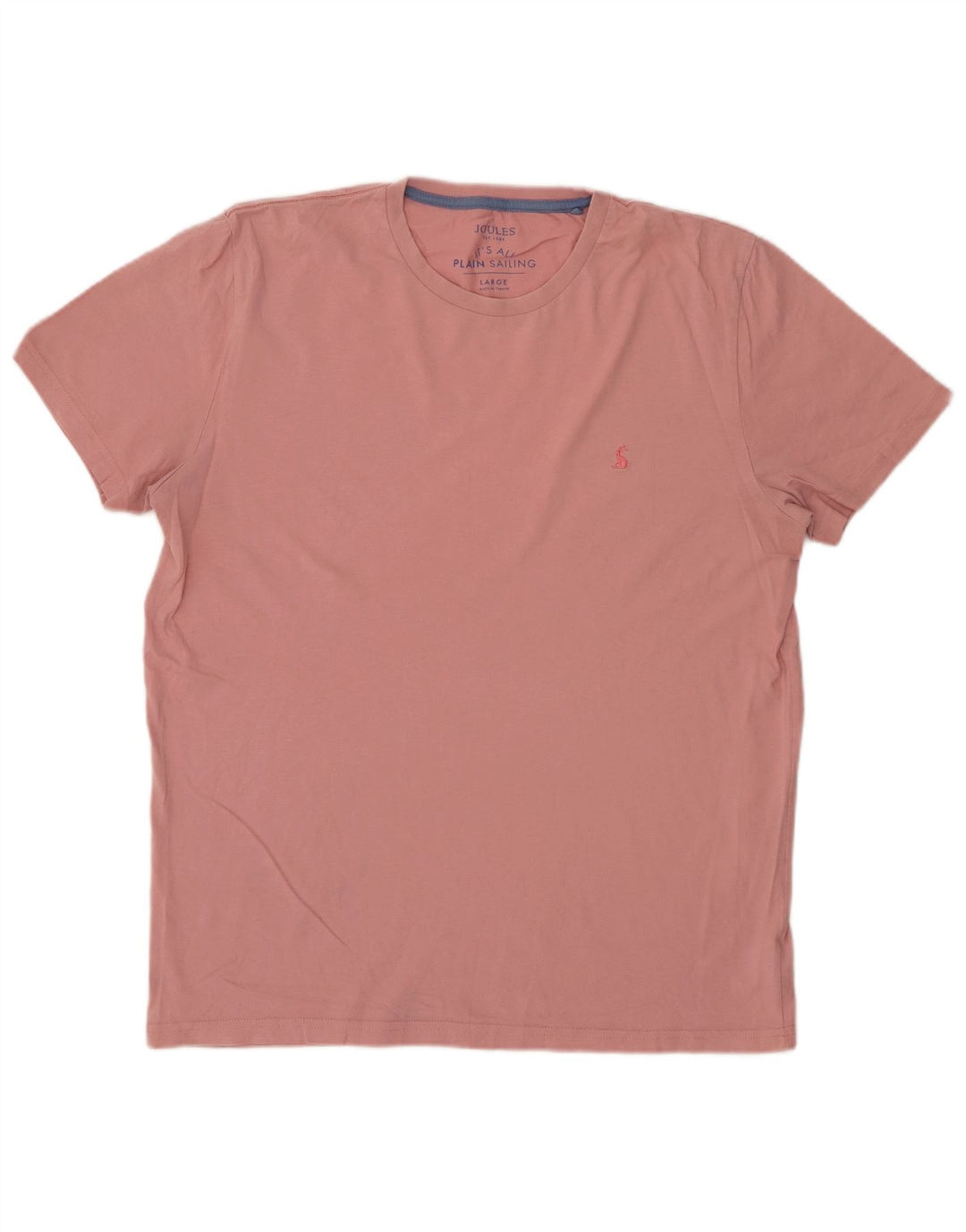 JOULES Mens T-Shirt Top Large Pink Cotton