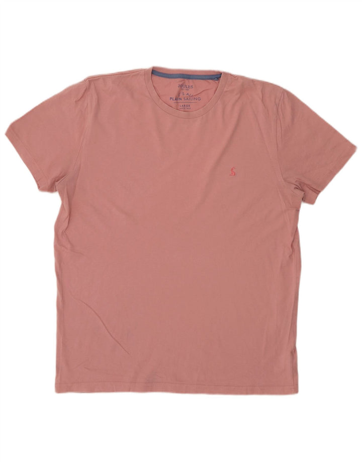 JOULES Mens T-Shirt Top Large Pink Cotton