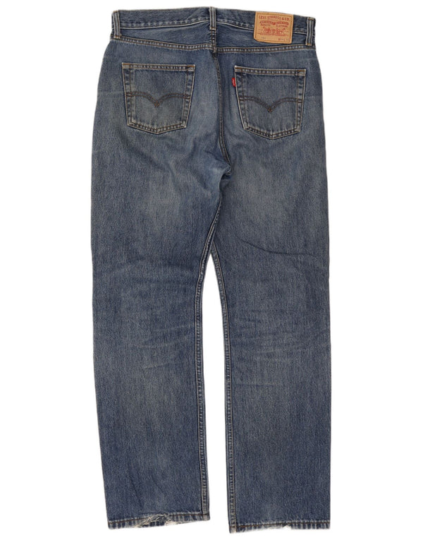 Levi's Mens 751 Straight Jeans W34 L32 Blue Cotton