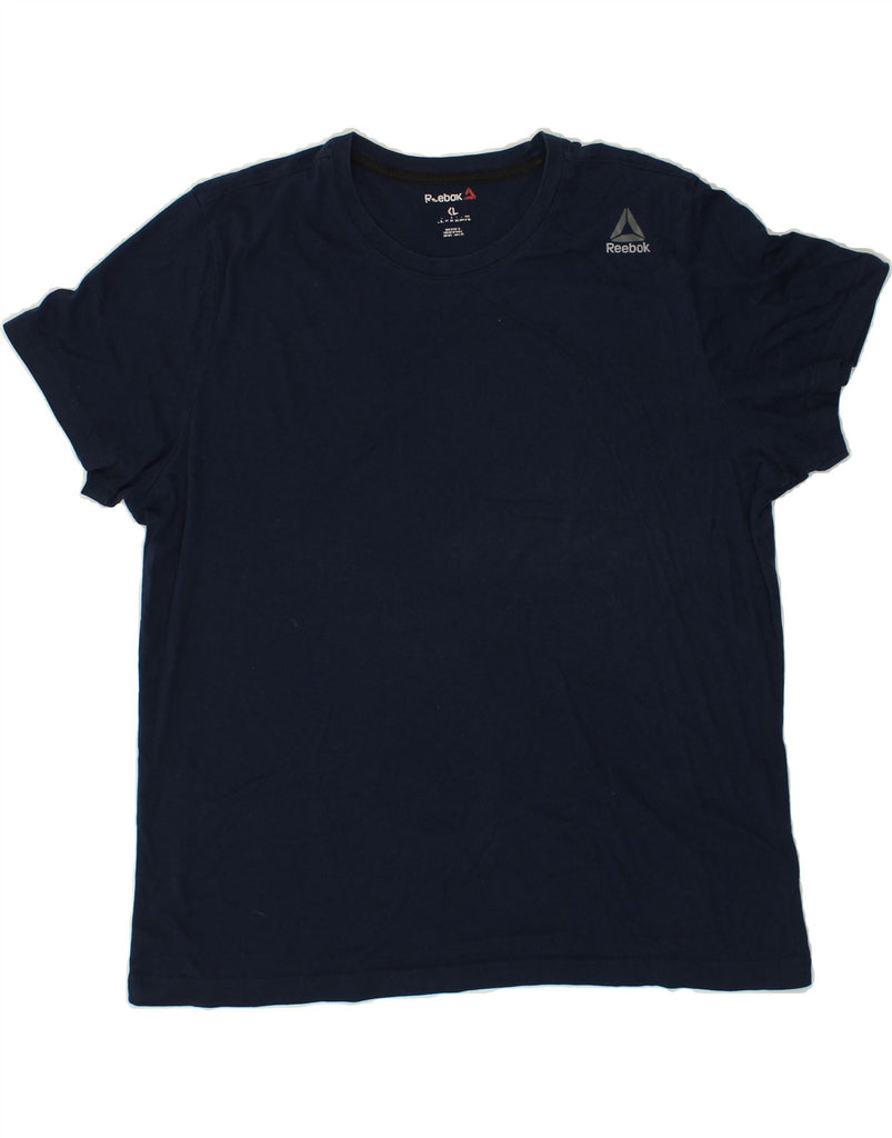 REEBOK Mens Graphic T-Shirt Top XL Navy Blue | Vintage Reebok | Thrift | Second-Hand Reebok | Used Clothing | Messina Hembry 