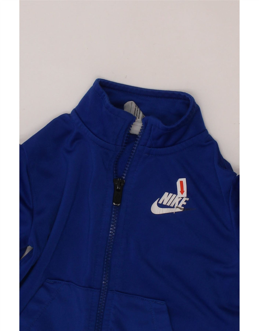 NIKE Baby Boys Graphic Tracksuit Top Jacket 18-24 Months Blue Colourblock