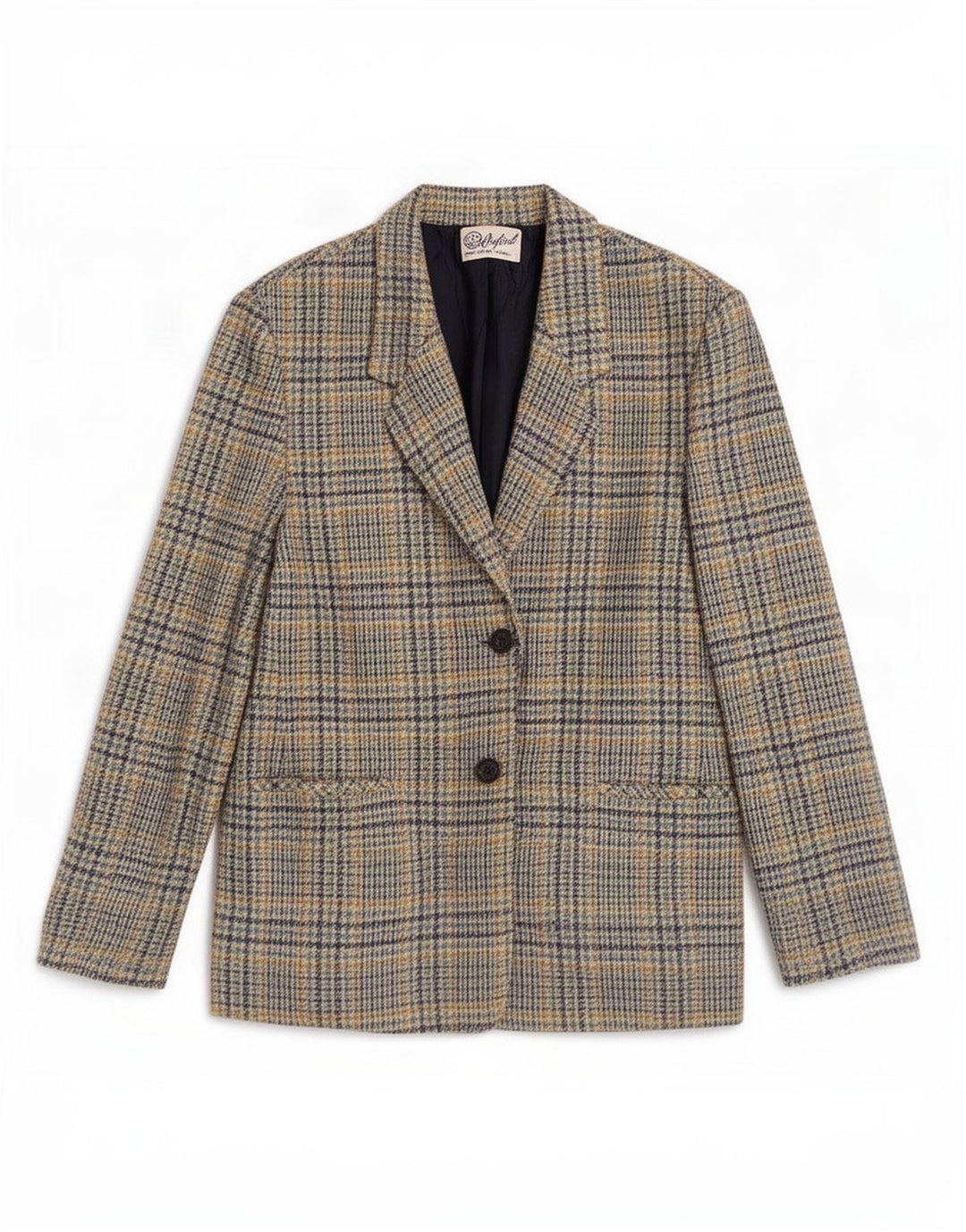 Oxford Womens 2 Button Blazer Jacket UK 14 Large Multicoloured Houndstooth