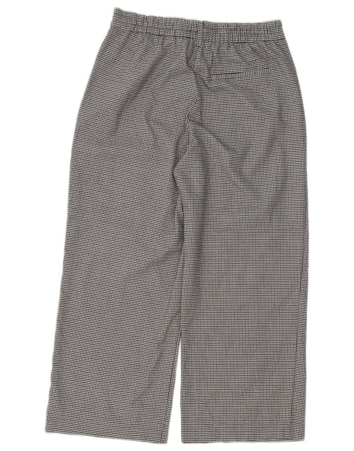 Zara Womens Trafaluc Cropped Trousers Medium W28 L25 Black Houndstooth