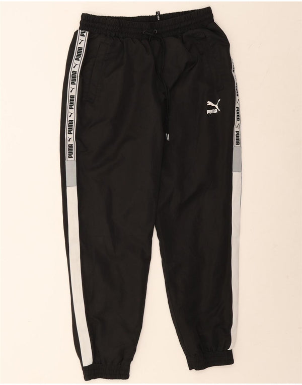 Puma Mens Graphic Tracksuit Trousers Joggers Medium Black Colourblock