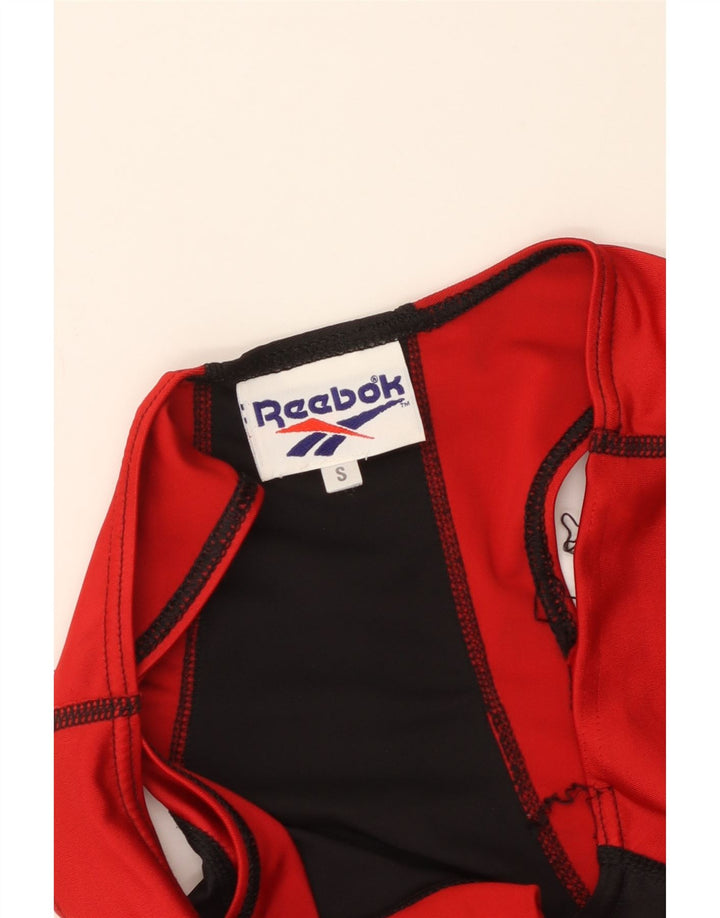 Reebok Womens Swimwear UK 10 Small Black Colourblock Polyester