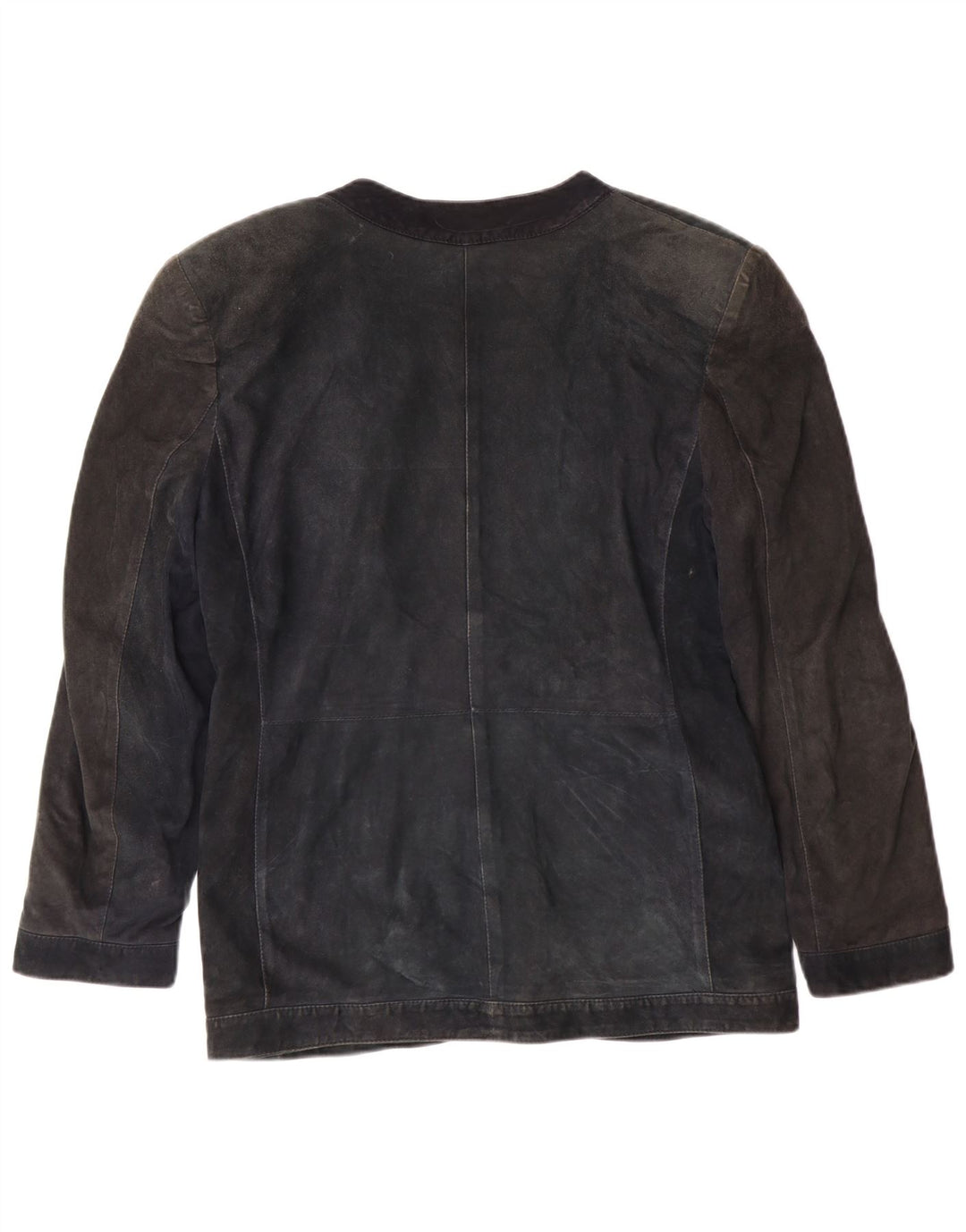 Nazareno Gabrielli Womens Suede Jacket IT 44 Medium Navy Blue