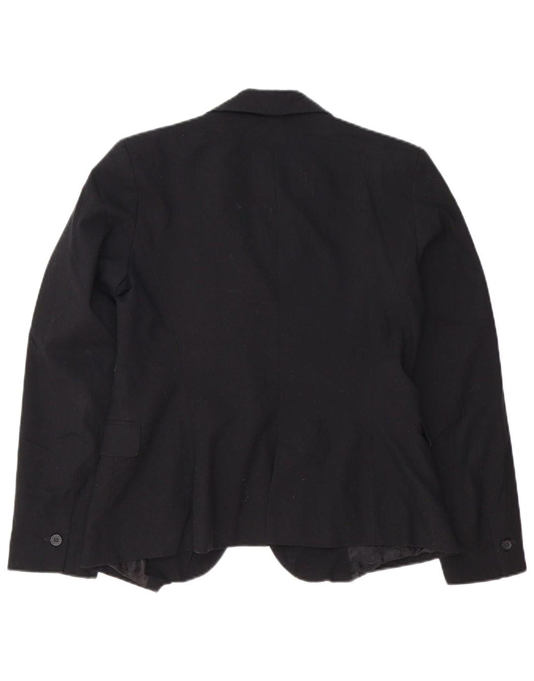 Zara Womens 1 Button Oversized Blazer Jacket EU 38 Small Black Polyester