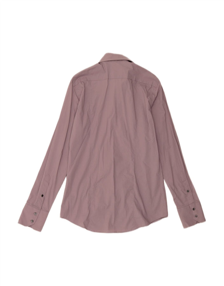 GUESS BY MARCIANO Mens Slim Fit Shirt Medium Purple Cotton