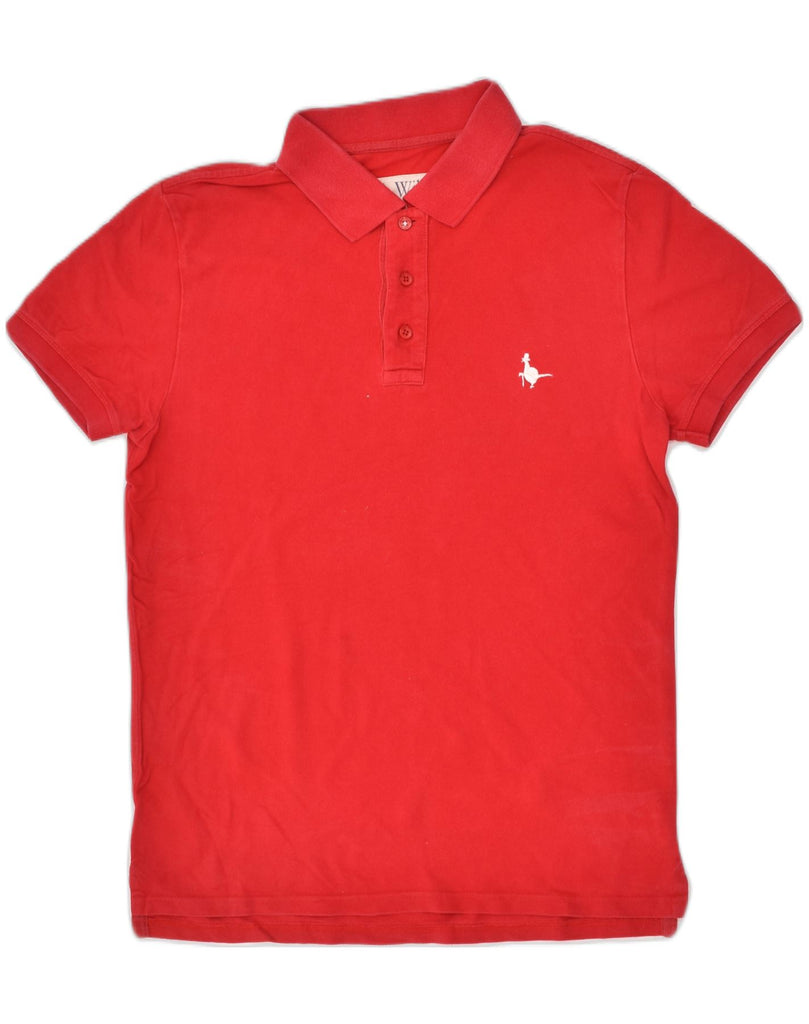 JACK WILLS Mens Polo Shirt Medium Red Cotton | Vintage Jack Wills | Thrift | Second-Hand Jack Wills | Used Clothing | Messina Hembry 