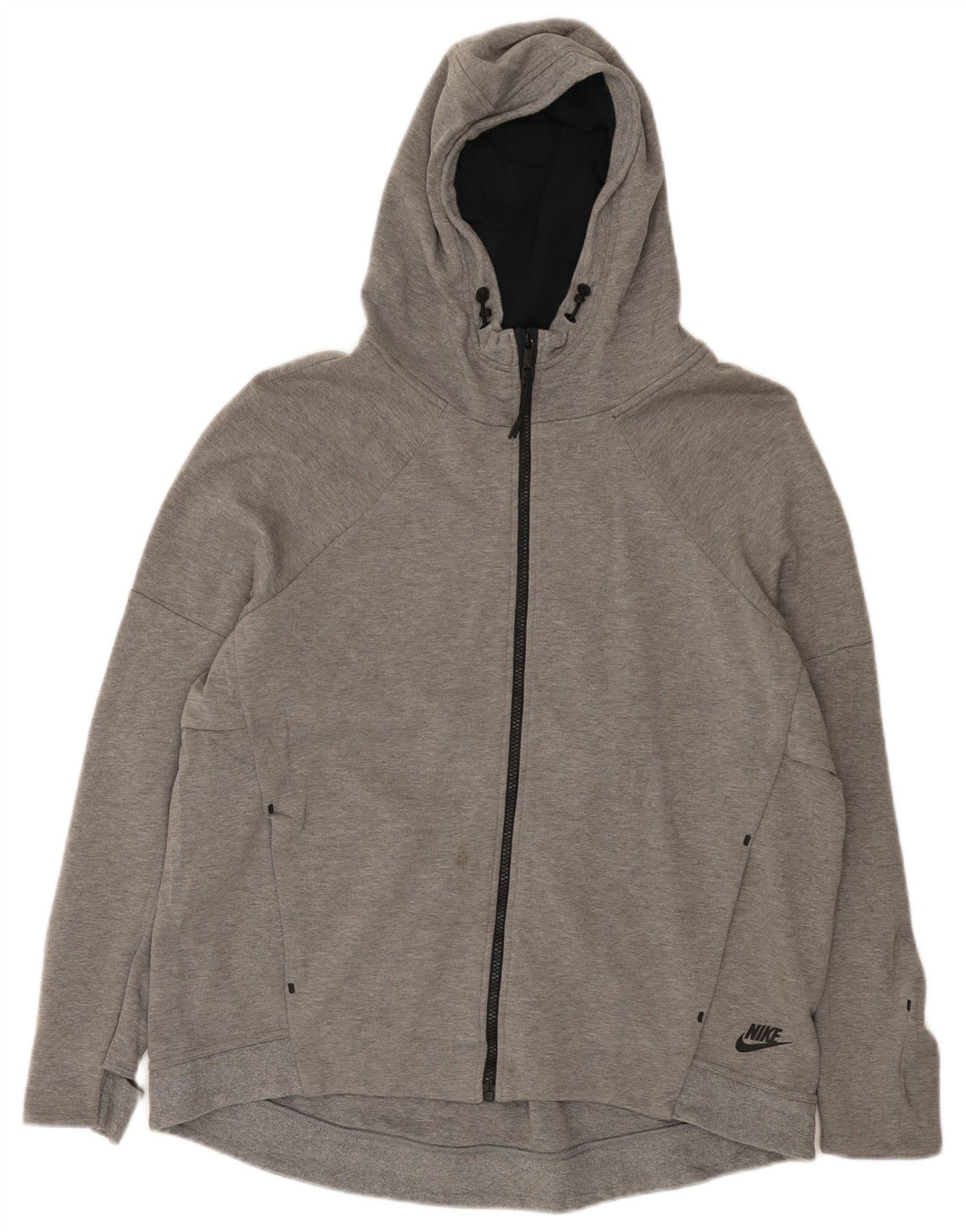 Nike Mens Zip Hoodie Sweater XL Grey Cotton