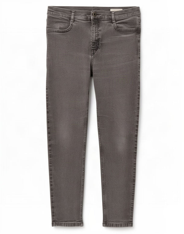 Marks & Spencer Womens Crop Skinny Jeans UK 14 Large W32 L25 Grey Cotton