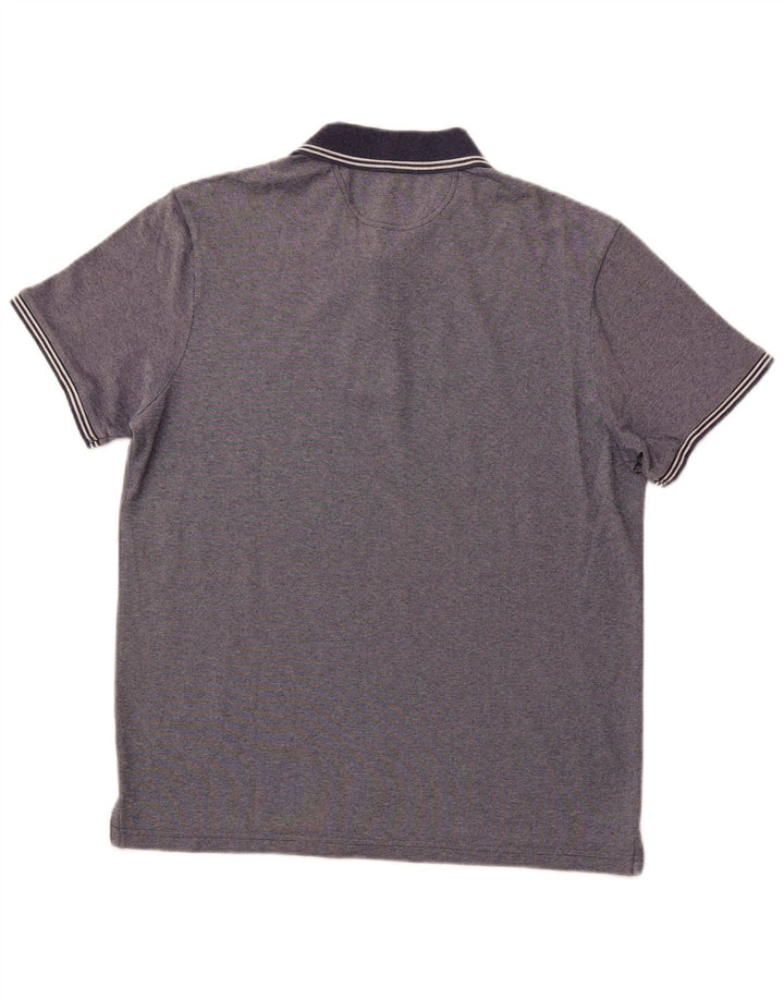 CHAMPION Mens Easy Fit Polo Shirt Large Navy Blue