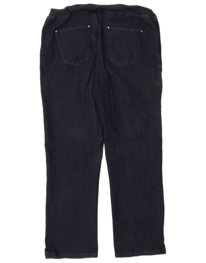 COTTON TRADERS Womens Straight Jeans UK 14 Medium W30 L27 Navy Blue Cotton