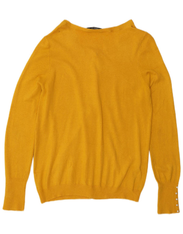 Zara Womens Cardigan Sweater UK 14 Large Yellow