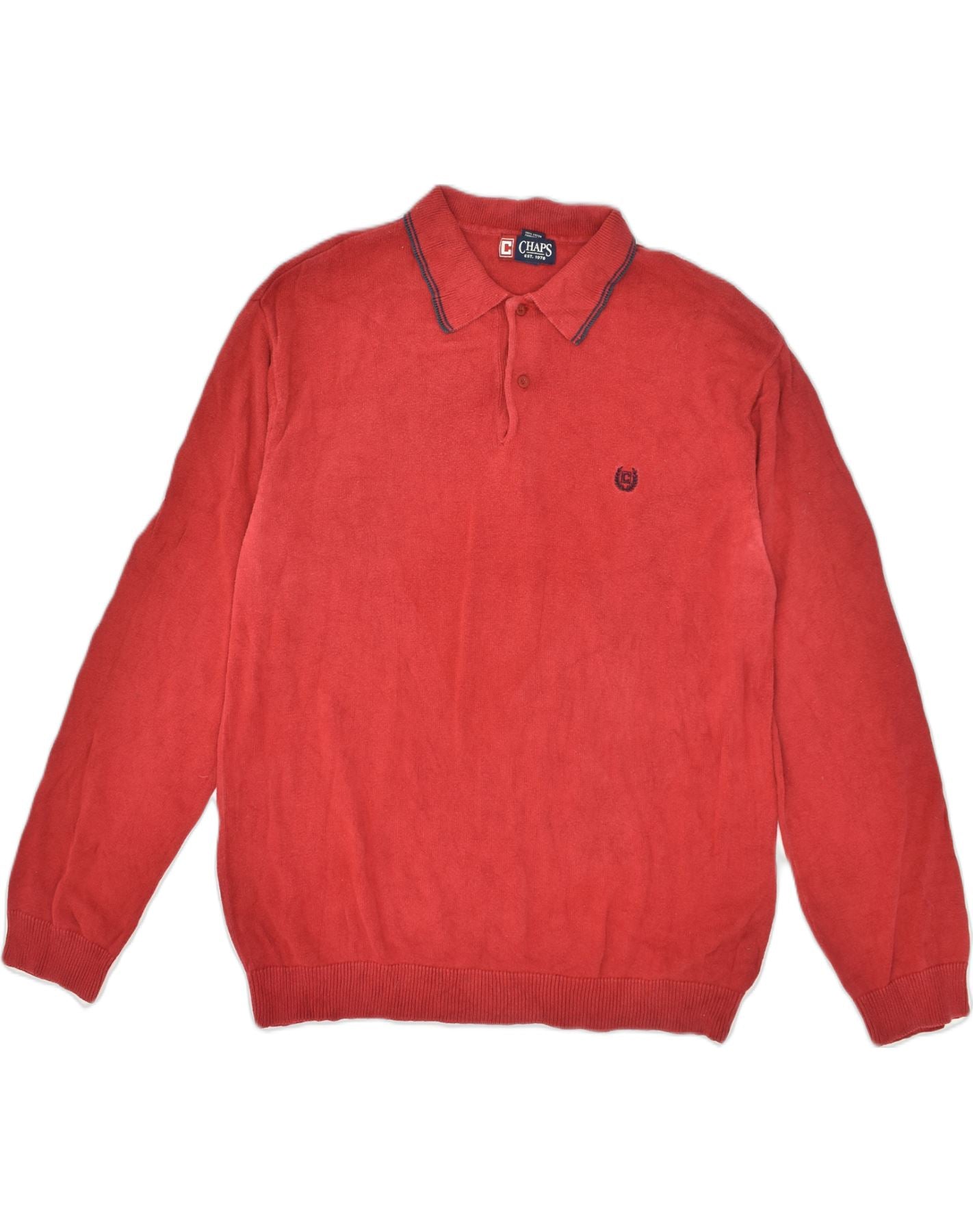 Men's Ralph Lauren 'chaps' Red Vintage Jumper, Size Large 