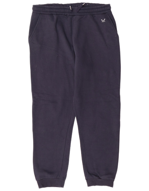CREW CLOTHING Womens Tracksuit Trousers Joggers UK 14 Large  Navy Blue