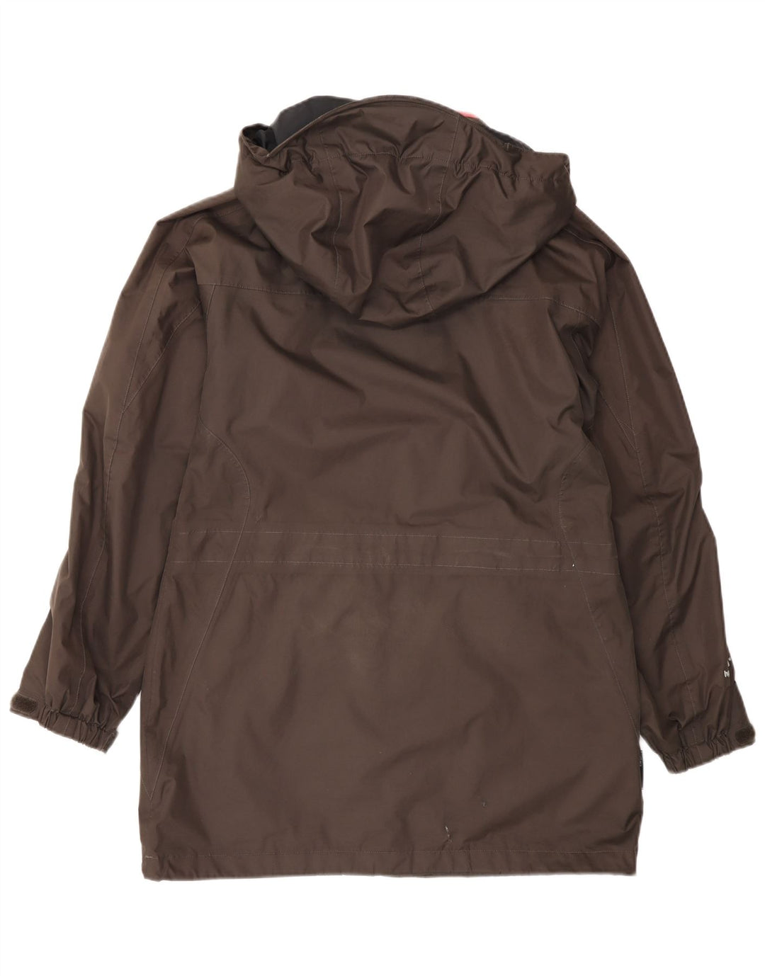 Sprayway Womens Hooded Oversized Rain Jacket UK 8 Small Brown Polyester