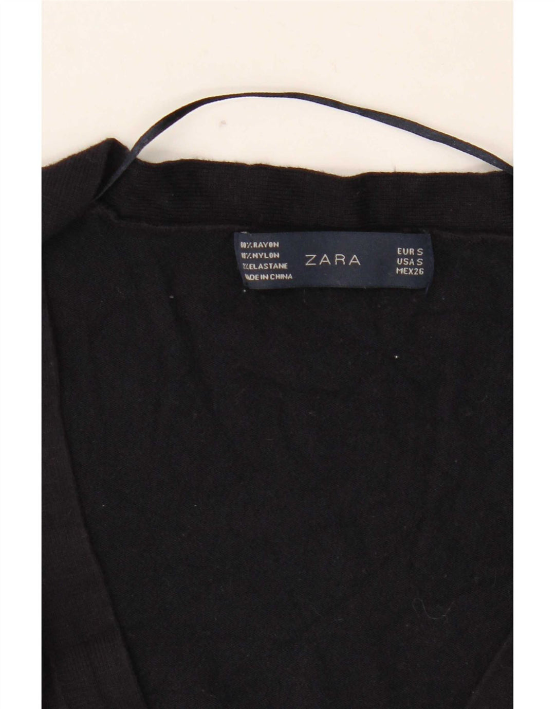 Zara Womens Cardigan Sweater UK 10 Small Navy Blue Rayon