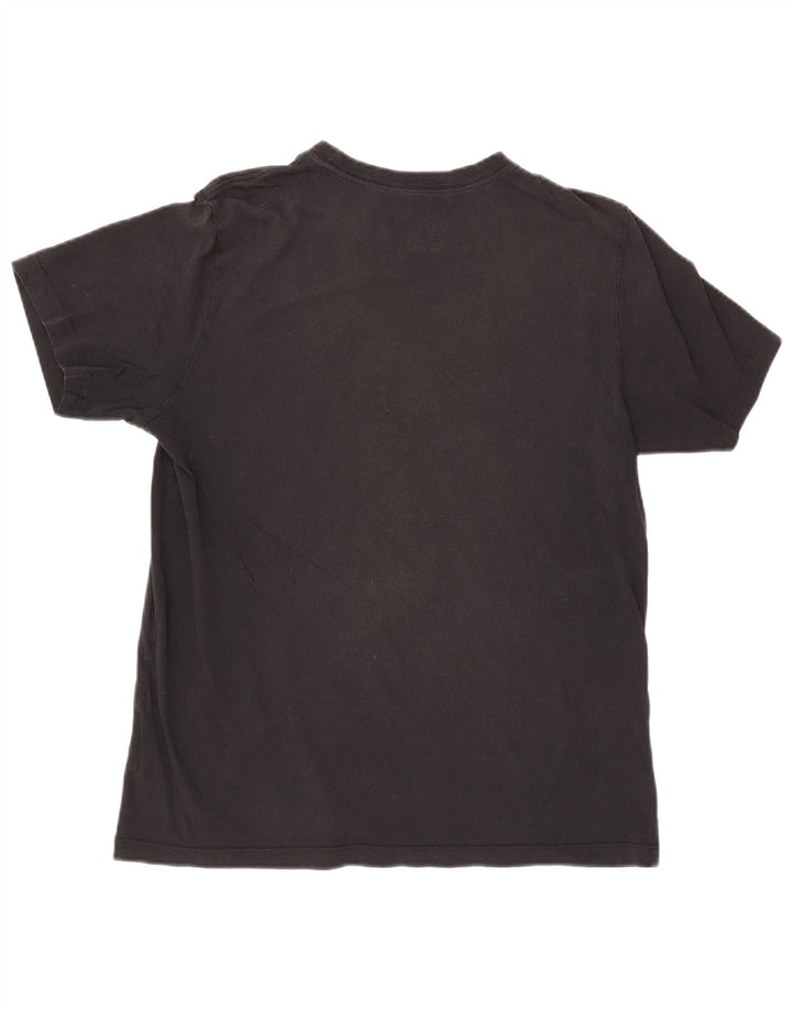 NIKE Womens Graphic T-Shirt Top UK 14 Medium Black Cotton