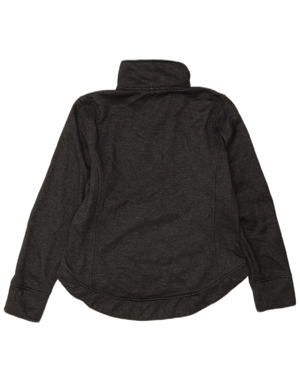 The North Face Womens Zip Neck Sweatshirt Jumper UK 14 Medium Grey