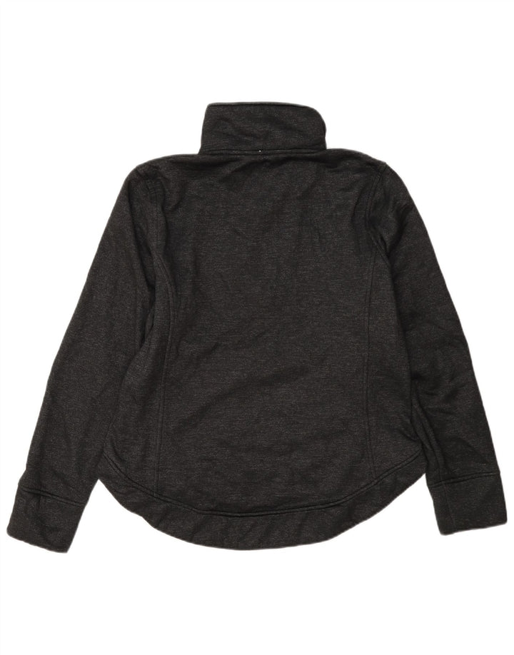 The North Face Womens Zip Neck Sweatshirt Jumper UK 14 Medium Grey