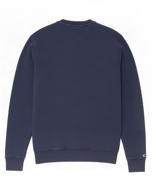 Tommy Hilfiger Mens Graphic Sweatshirt Jumper Large Navy Blue Cotton