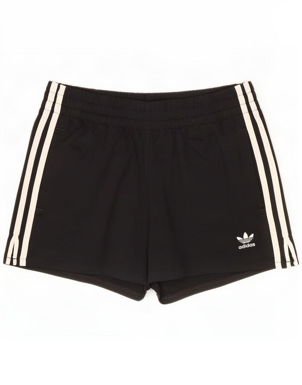 Adidas Womens Sport Shorts UK 10 Small Black Polyester
