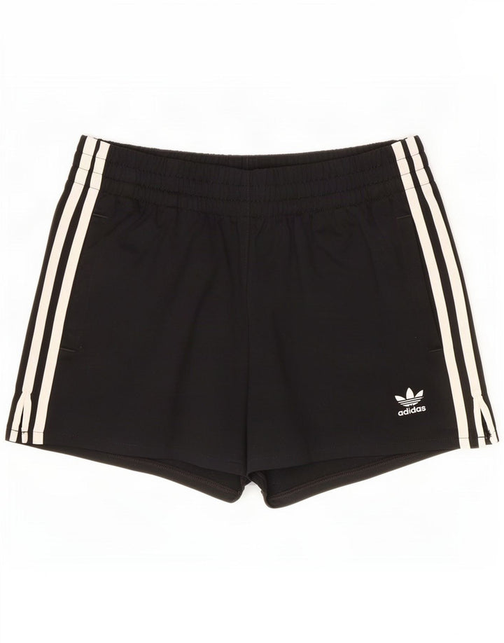 Adidas Womens Sport Shorts UK 10 Small Black Polyester