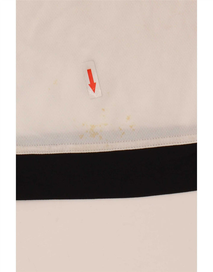 Adidas Mens Climalite T-Shirt Top Medium White Colourblock Polyester
