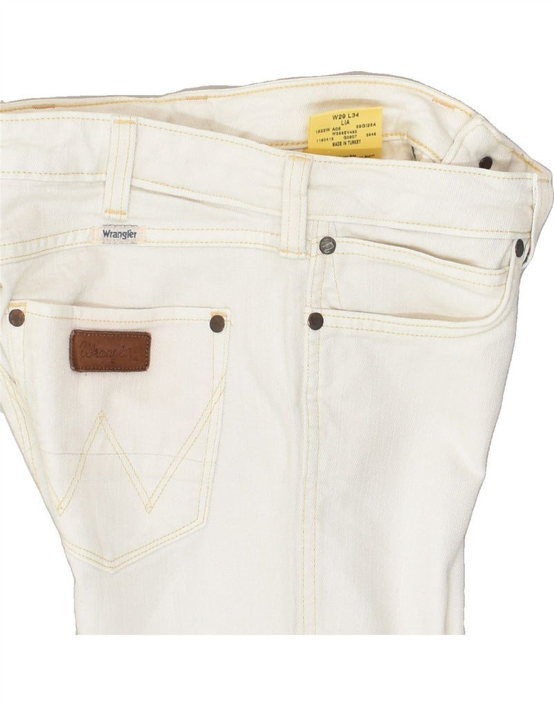 WRANGLER Womens Lia Slim Jeans W29 L27 White Cotton | Vintage Wrangler | Thrift | Second-Hand Wrangler | Used Clothing | Messina Hembry 