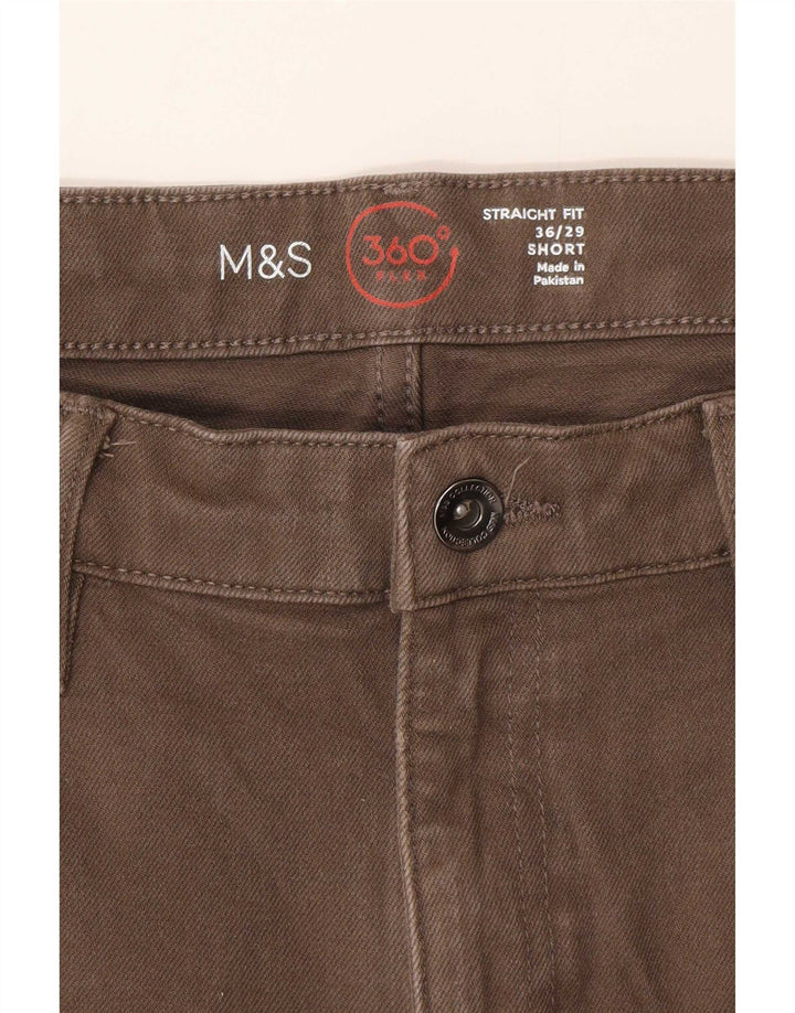 Marks & Spencer Mens Straight Jeans W36 L29 Brown Cotton