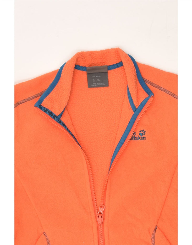 JACK WOLFSKIN Girls Fleece Jacket 7-8 Years Orange Polyester | Vintage Jack Wolfskin | Thrift | Second-Hand Jack Wolfskin | Used Clothing | Messina Hembry 