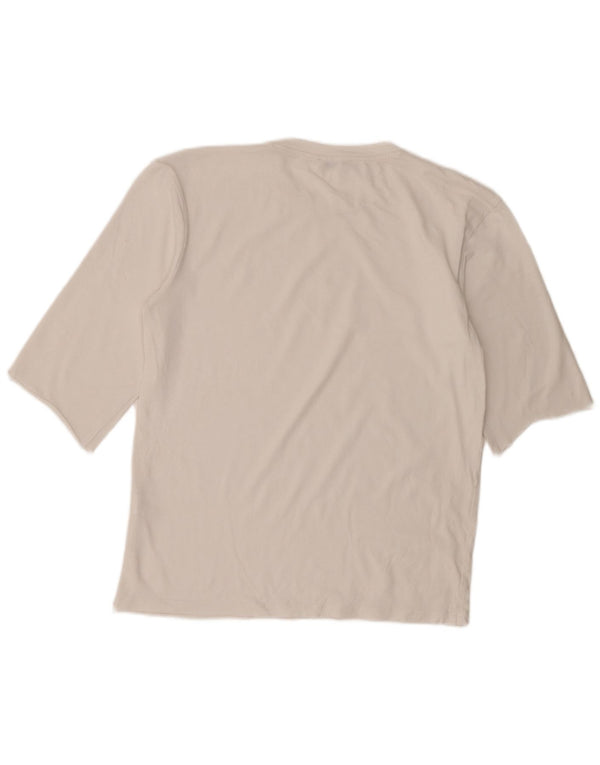 Zara Womens T-Shirt Top UK 12 Medium White Cotton